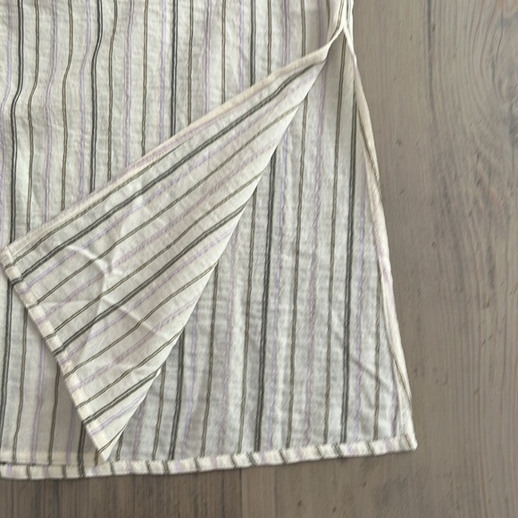 A.L.C. Carissa Long Sleeve Top in Lavender/Ivory Stripes Size 0 - Picture 9 of 13